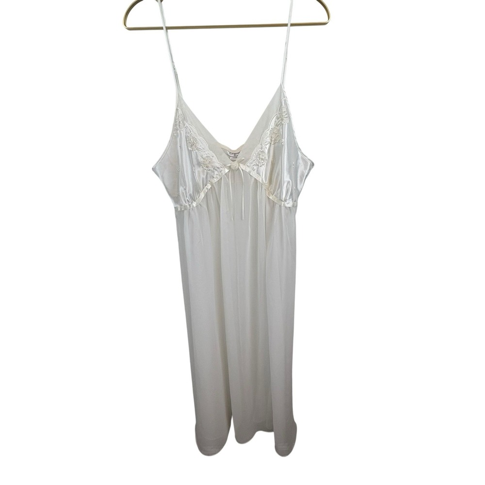 Vintage Y2K Cinema Etoile Sequin SHeer Babydoll Lingerie Dress Size XL Bridal